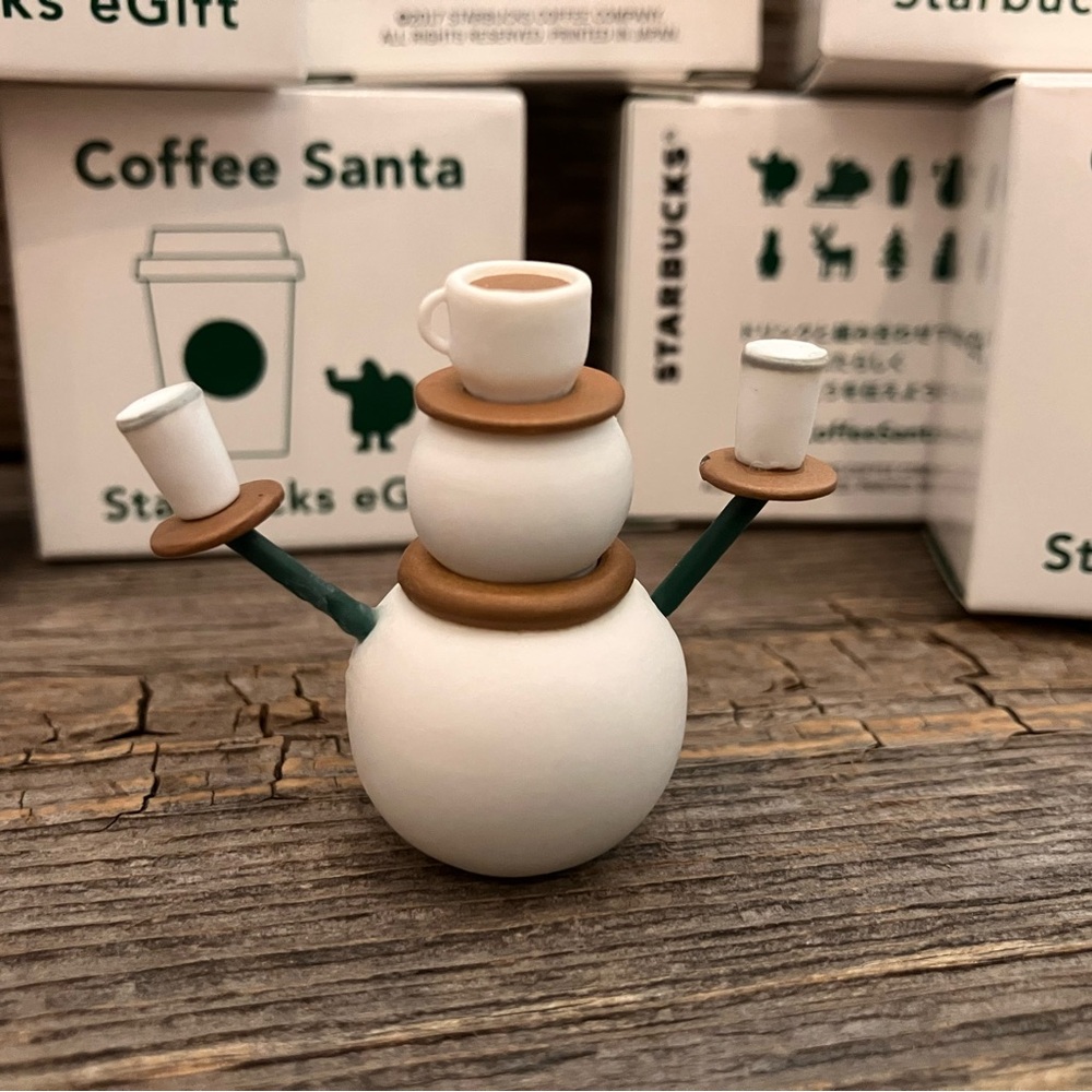 Starbucks 2017 JAPAN Christmas Coffee Santa eGift Figures HTF - Picture 10 of 16